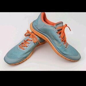 Nike Free 3.0 Women's Flexible Lightweight Running Shoes Sz 9.5 Aqua